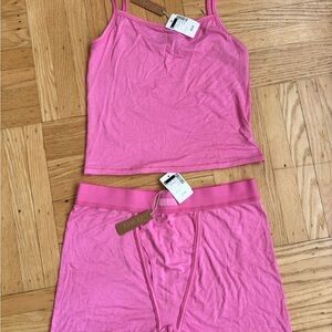 SKIMS Pink Bubblegum lounge set